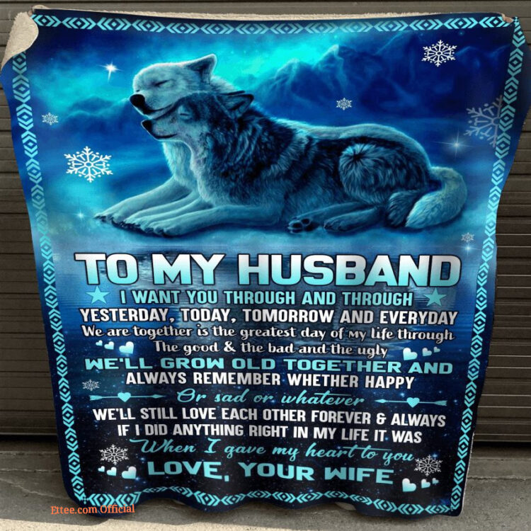 to my husband i gave my heart to you fleece blanket - Super King - Ettee