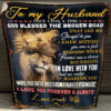 to my husband i love you forever always lion fleece blanket gift for couple - Super King - Ettee