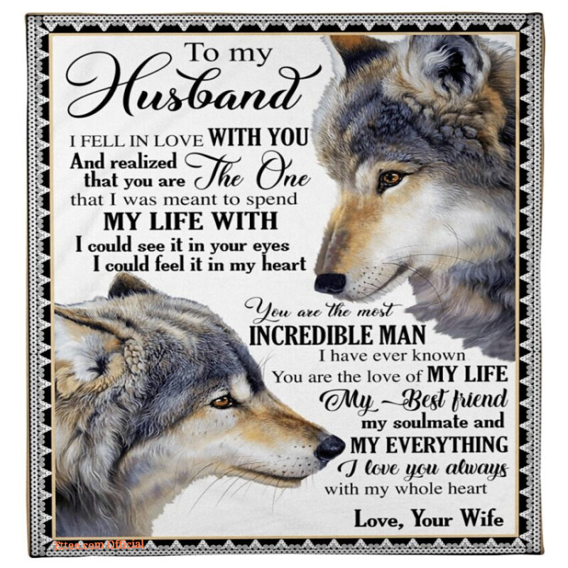 to my husband i realized that you are the one fleece blanket gift for family - Super King - Ettee