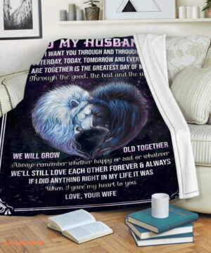 to my husband i want you through yesterday today tomorrow blanket - Super King - Ettee