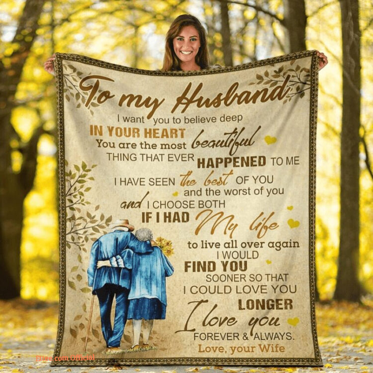 to my husband i want you to believe deep in your heart fleece blanket father - Super King - Ettee