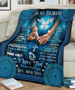 to my husband i will be here for the rest of your life fleece blanket - Super King - Ettee