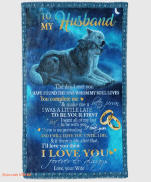 to my husband love you forever and always fleece blanket gift for family - Super King - Ettee