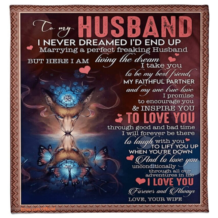 to my husband marrying a perfect freaking husband blanket - Super King - Ettee