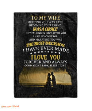 to my husband meeting you was fate fleece blanket - Super King - Ettee