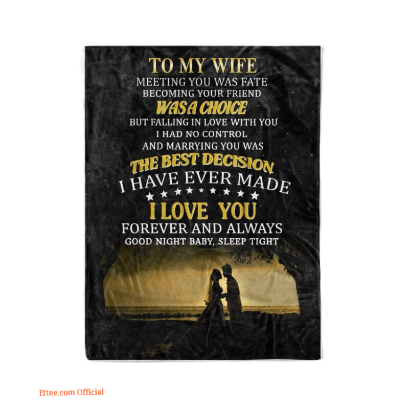 to my husband meeting you was fate fleece blanket - Super King - Ettee