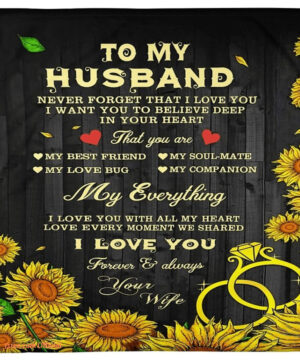 to my husband my everything soft fleece blanket - Super King - Ettee