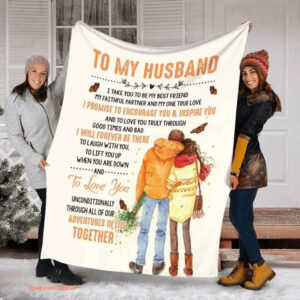 to my husband my faithful partner and my one true love fleece blanket - Super King - Ettee