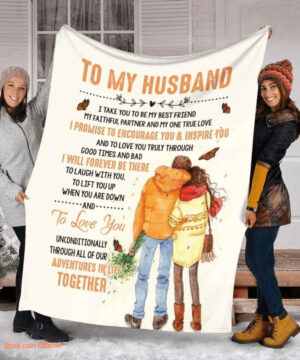 to my husband my faithful partner and my one true love fleece blanket - Super King - Ettee