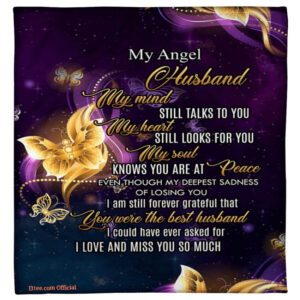 to my husband my mind still talks to you fleece blanket gift for family - Super King - Ettee