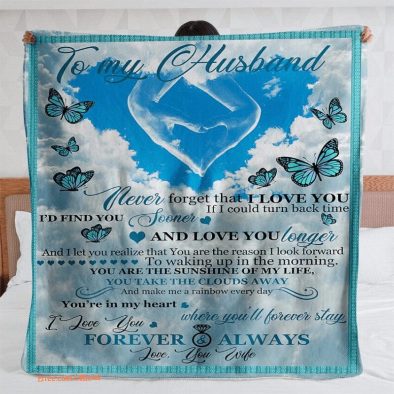 to my husband never forget that i love you blanket gift for husband - Super King - Ettee