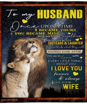 to my husband once upon a time i became yours blanket gift for husband - Super King - Ettee