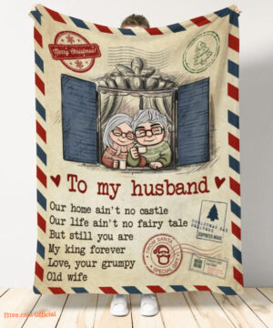 to my husband our home aint no castle blanket gift for husband - Super King - Ettee