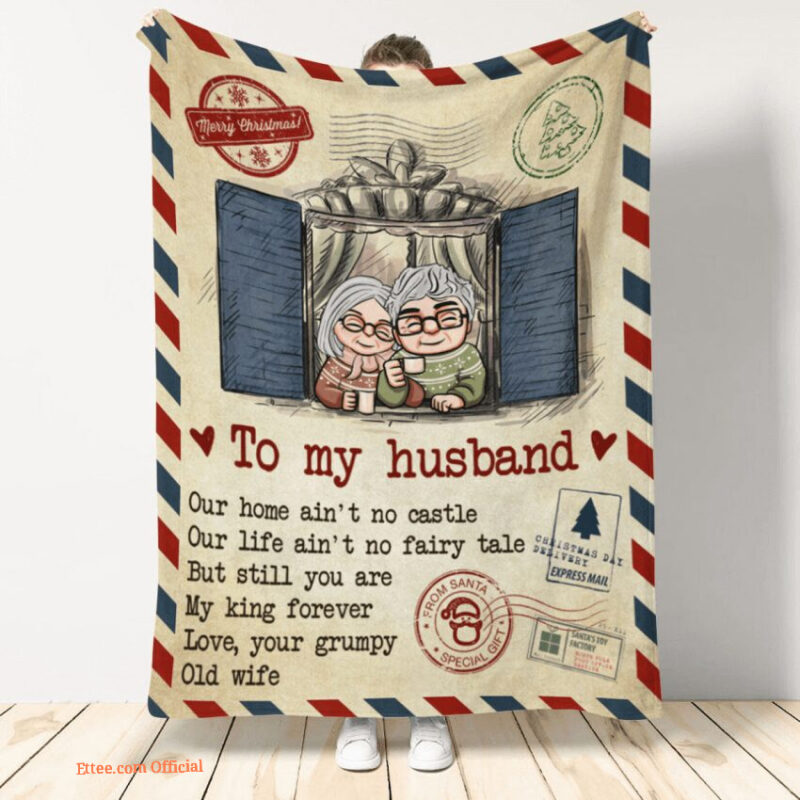 to my husband our home aint no castle blanket gift for husband - Super King - Ettee