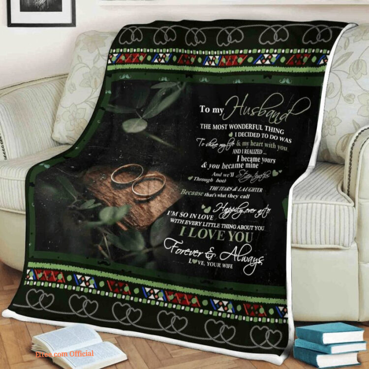 to my husband the most wonderful person is you me fleece blanket - Super King - Ettee