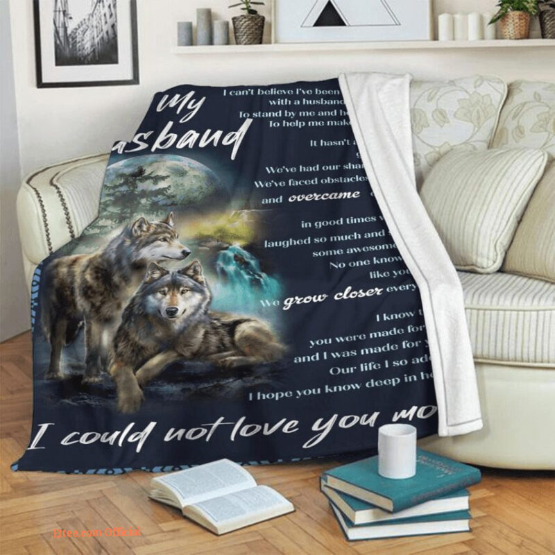 to my husband we grow closer everyday fleece blanket - Super King - Ettee