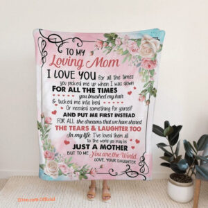 To My Mom Blanket Mother Blanket Family Throw Blanket Blanket For Mom 4 - Super King - Ettee