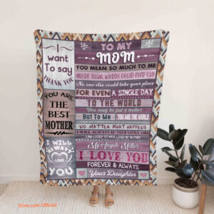To My Mom Blanket Mother Blanket Family Throw Blanket Blanket For Mom 5 - Super King - Ettee