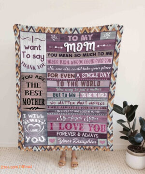 To My Mom Blanket Mother Blanket Family Throw Blanket Blanket For Mom 5 - Super King - Ettee