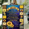 To My Mom From Son Mothers Day Gifts Quilt Fleece Blanket Birthday Sunflowers - Super King - Ettee