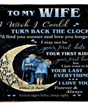 blanket to my wife i wish i could turn back the clock moon - Super King - Ettee