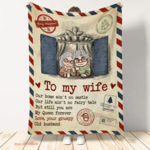 blanket to my wife our home aint no castle gift for wife - Super King - Ettee