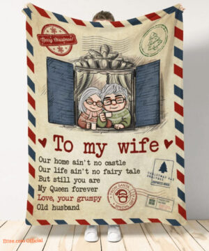 blanket to my wife our home aint no castle gift for wife - Super King - Ettee