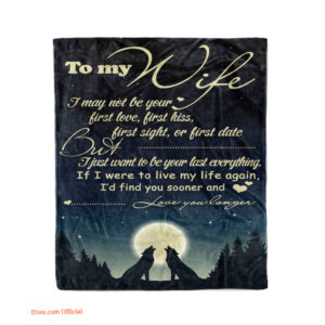 blankets to my wife valentine gift for wife wolf love you longer - Super King - Ettee