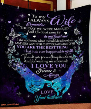 blanket to my wife gifts for wife promise i love you - Super King - Ettee