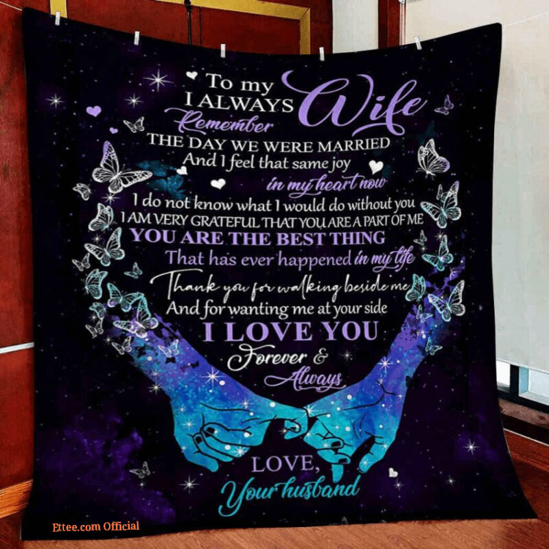 blanket to my wife gifts for wife promise i love you - Super King - Ettee