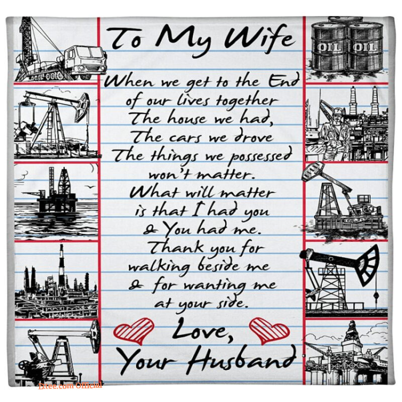 blanket for wife oilfield mans wife - Super King - Ettee