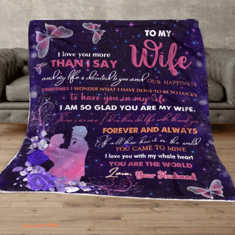blanket for the wife im so glad you are my wife - Super King - Ettee