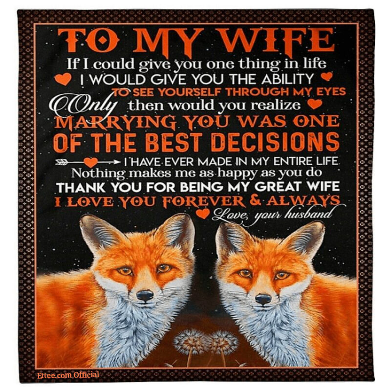 blanket for the wife thank you for being my great wife - Super King - Ettee