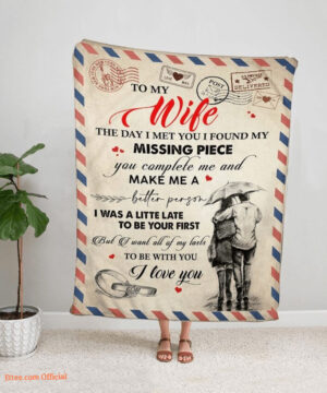 blanket for wife you complete me make me a better person couple ring love mail - Super King - Ettee