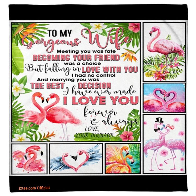 blanket for wife husband to wife becoming your friend flamingo - Super King - Ettee