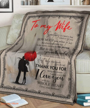 blanket for wife i love you with me whole heart - Super King - Ettee