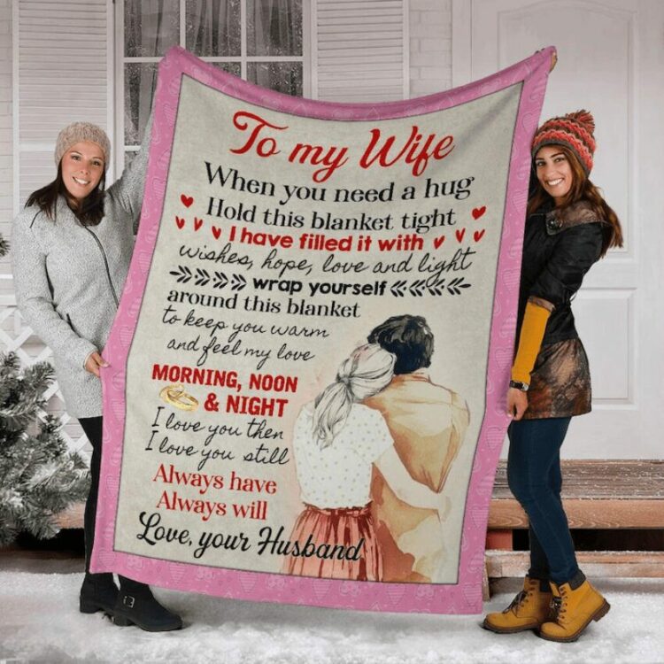 blanket for wife after marriage i love when you need a hug - Ettee - blanket