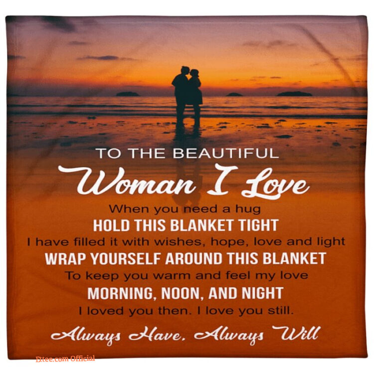 blanket for my wife i love when you need a hug sunset - Super King - Ettee