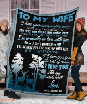 blanket for wife i love you with my whole heart - Super King - Ettee