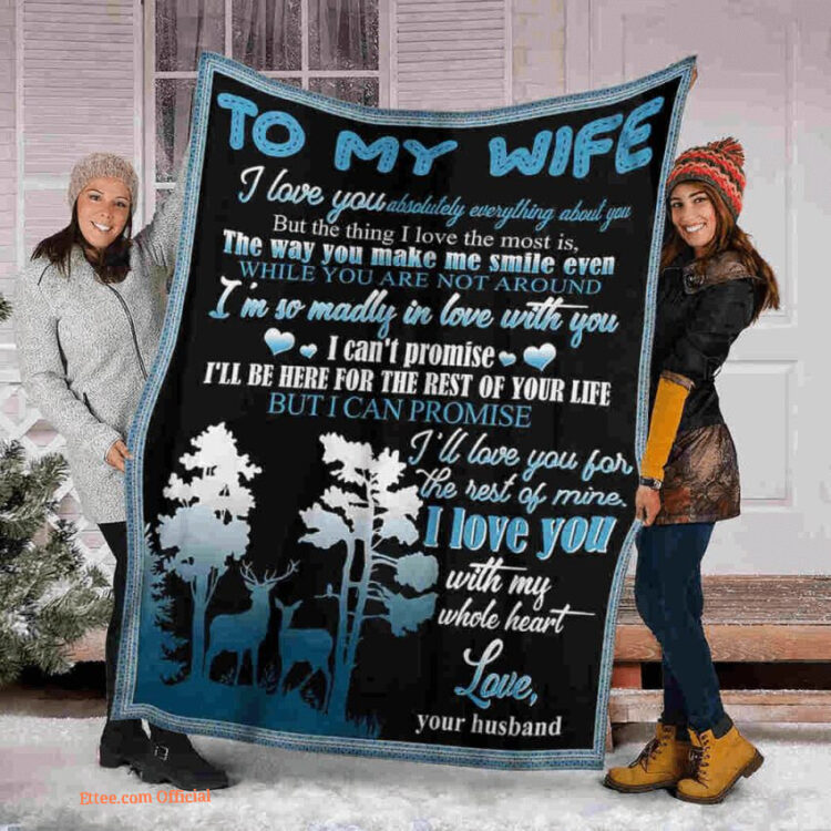 blanket for wife i love you with my whole heart - Super King - Ettee