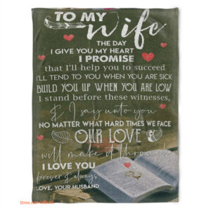 blanket for wife romantic the day i give you my heart - Super King - Ettee