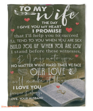 blanket for wife romantic the day i give you my heart - Super King - Ettee