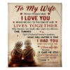 blanket to my wife valentine gifts for wife you are my life - Super King - Ettee