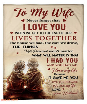 blanket to my wife valentine gifts for wife you are my life - Super King - Ettee