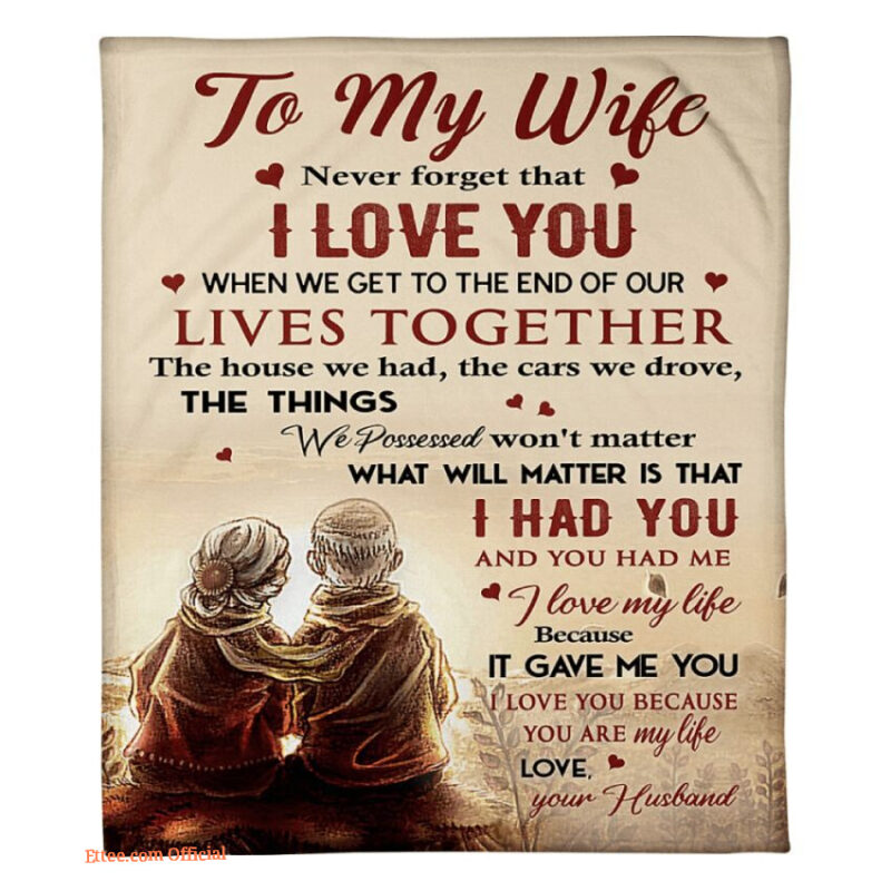 blanket to my wife valentine gifts for wife you are my life - Super King - Ettee