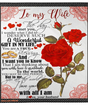 blanket for wife valentine day i love you with all im - Super King - Ettee