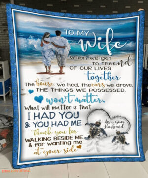 blanket for wife beach turtle when we get to the end of our lives - Super King - Ettee