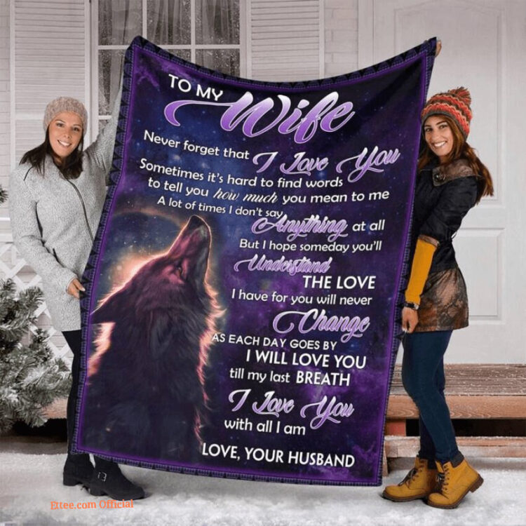 blanket for wife on valentine day ill love you till my last breath - Super King - Ettee