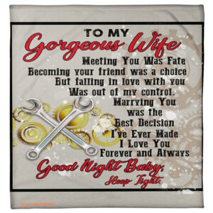 blanket for wife husband to wife marrying you was the best mechanic - Super King - Ettee