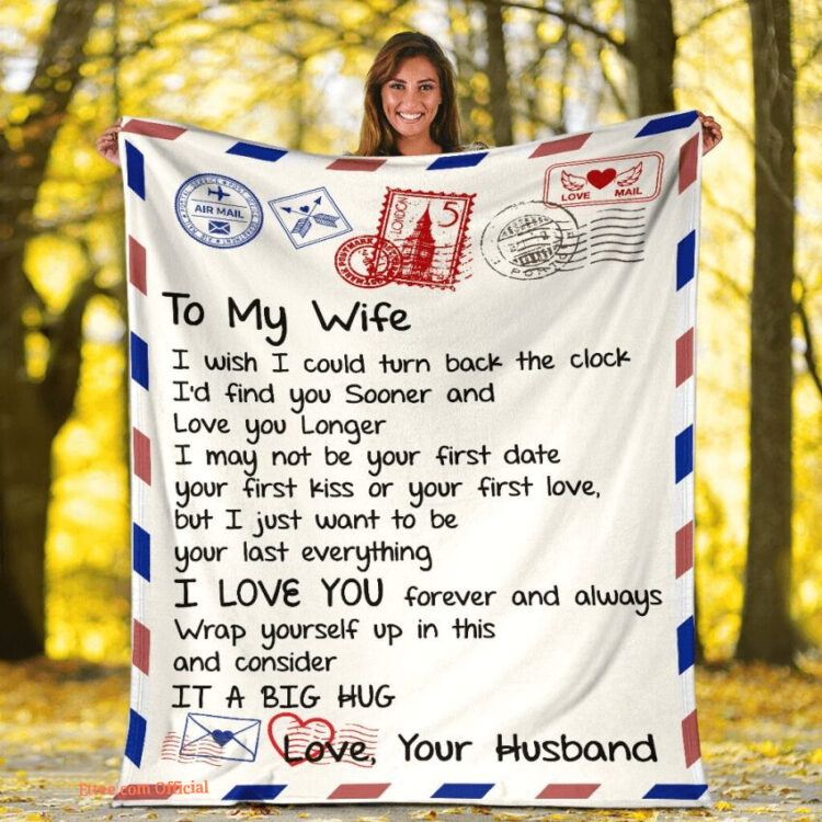 blanket for wife romantic love mail i love you forever always - Super King - Ettee